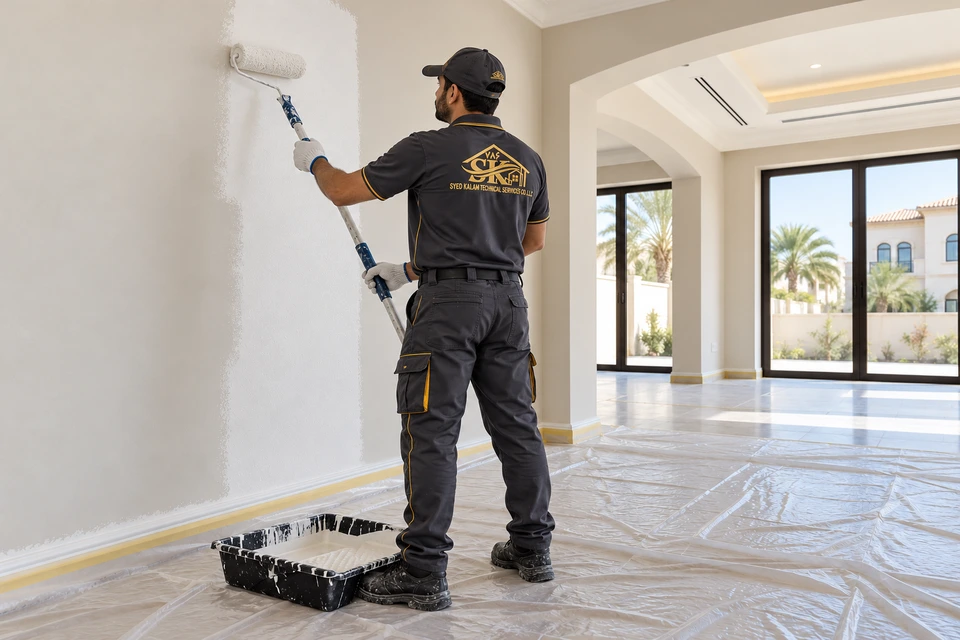 Villa Painting &mdash; illustrative service scene
